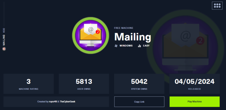 Read more about the article Mailing HTB  Walkthrough